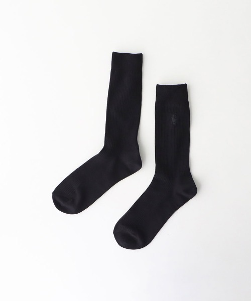 POLO RALPH LAUREN メンズ 消臭加工 ワンポイント リブソックス