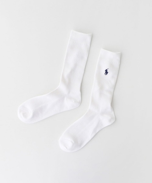POLO RALPH LAUREN（ポロ ラルフ ローレン）の「POLO RALPH LAUREN メンズ 消臭加工 ワンポイント リブソックス 02032303（ソックス/靴下・メンズ・ブラック/グレー系その他/チャコールグレー/オフホワイト/マルーン/ベージュ系その他/パープル系その他/ダークネイビー/ホワイト/ネイビー・24-26cm (M)/26-28cm (L)/22-24cm(S)）」の12枚目の写真