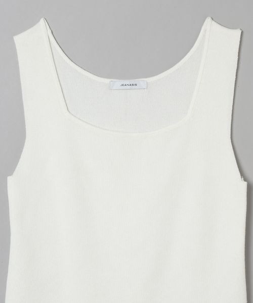 JEANASIS（ジーナシス）の「スクエアネックソウバリタンク/191958（タンクトップ・レディース・ホワイト/チャコールグレー/ブラック/ライトブラウン/ネイビー系・FREE）」の13枚目の写真