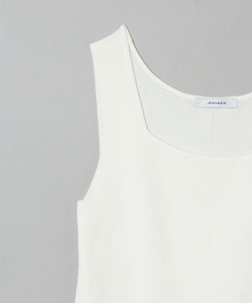 JEANASIS（ジーナシス）の「スクエアネックソウバリタンク/191958（タンクトップ・レディース・ホワイト/チャコールグレー/ブラック/ライトブラウン/ネイビー系・FREE）」の12枚目の写真