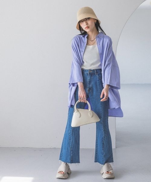 JEANASIS（ジーナシス）の「スクエアネックソウバリタンク/191958（タンクトップ・レディース・ホワイト/チャコールグレー/ブラック/ライトブラウン/ネイビー系・FREE）」の14枚目の写真