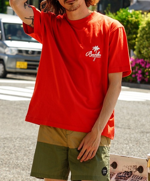 BANKS(バンクス)の「DESIGN TEE/BANKS(バンクス)半袖バックプリントTシャツ(Tシャツ/カットソー・メンズ・ネイビー/オレンジ・SMALL/MEDIUM/LARGE/X-LARGE)」の12枚目の写真
