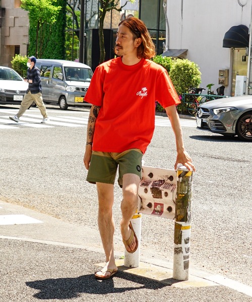 BANKS(バンクス)の「DESIGN TEE/BANKS(バンクス)半袖バックプリントTシャツ(Tシャツ/カットソー・メンズ・ネイビー/オレンジ・SMALL/MEDIUM/LARGE/X-LARGE)」の11枚目の写真