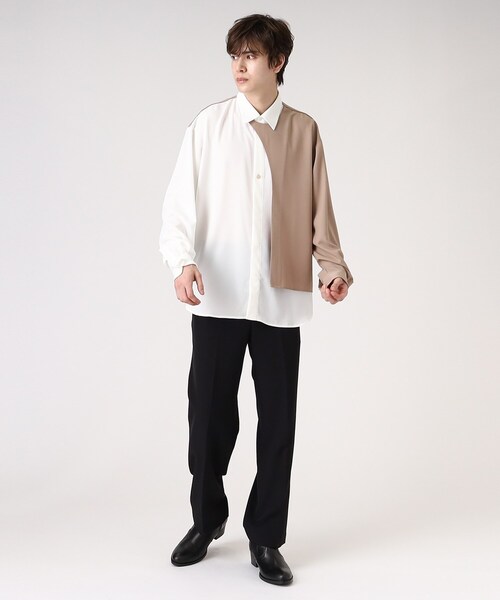 tk.TAKEO KIKUCHI(ティーケータケオキクチ)の「◆ヴィールマテリアル セミワイドストレートパンツ(その他パンツ・メンズ・ブラック/ダークグリーン/ナチュラル・01/02/03)」の7枚目の写真