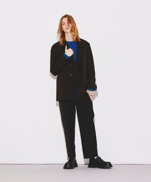 tk.TAKEO KIKUCHI(ティーケータケオキクチ)の「◆ヴィールマテリアル セミワイドストレートパンツ(その他パンツ・メンズ・ブラック/ダークグリーン/ナチュラル・01/02/03)」の12枚目の写真