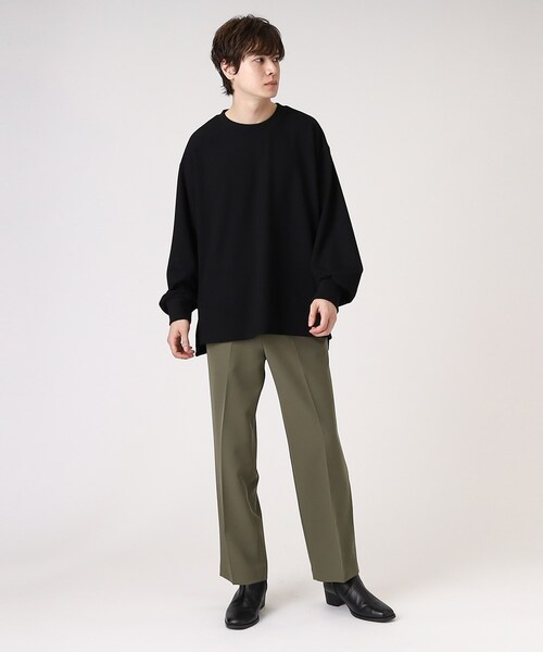 tk.TAKEO KIKUCHI(ティーケータケオキクチ)の「◆ヴィールマテリアル セミワイドストレートパンツ(その他パンツ・メンズ・ブラック/ダークグリーン/ナチュラル・01/02/03)」の21枚目の写真