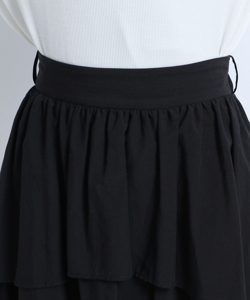 eL(エル)の「【eL】Random Tiered Skirt/187206(スカート・レディース・ブラック/オフホワイト・FREE)」の15枚目の写真