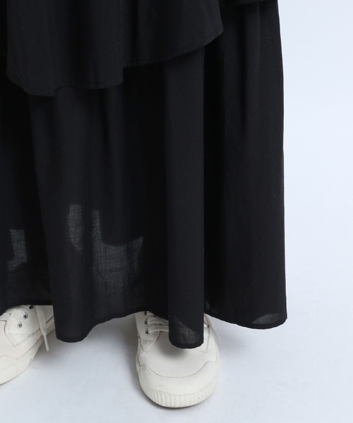 eL(エル)の「【eL】Random Tiered Skirt/187206(スカート・レディース・ブラック/オフホワイト・FREE)」の17枚目の写真