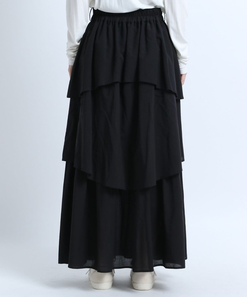 eL(エル)の「【eL】Random Tiered Skirt/187206(スカート・レディース・ブラック/オフホワイト・FREE)」の18枚目の写真