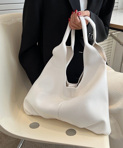 fd style(エフディ スタイル)の「ソフトレザービッグトートバッグ(ショルダーバッグ・レディース・White/Yellow/Black/Brick ・FREE)」の14枚目の写真