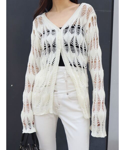 EMODA(エモダ)の「クロシェルーズカーディガン(カーディガン/ボレロ・レディース・ブラック/ブルー/ホワイト・FREE)」の14枚目の写真