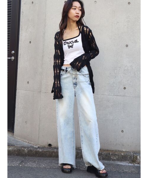 EMODA(エモダ)の「クロシェルーズカーディガン(カーディガン/ボレロ・レディース・ブラック/ブルー/ホワイト・FREE)」の16枚目の写真