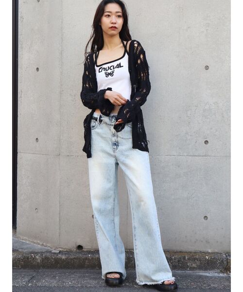 EMODA(エモダ)の「クロシェルーズカーディガン(カーディガン/ボレロ・レディース・ブラック/ブルー/ホワイト・FREE)」の17枚目の写真