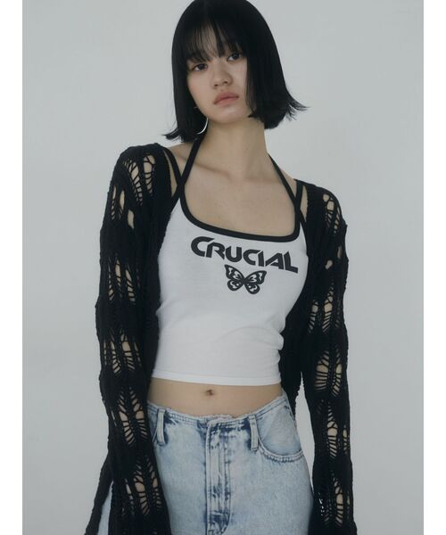 EMODA(エモダ)の「クロシェルーズカーディガン(カーディガン/ボレロ・レディース・ブラック/ブルー/ホワイト・FREE)」の21枚目の写真