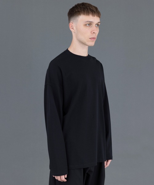 FORTUNA HOMME（フォルトゥナオム）の「FORTUNAHOMME PontiCocoon LongTee（Tシャツ/カットソー・メンズ・ブラック/ホワイト・2/1）」の7枚目の写真