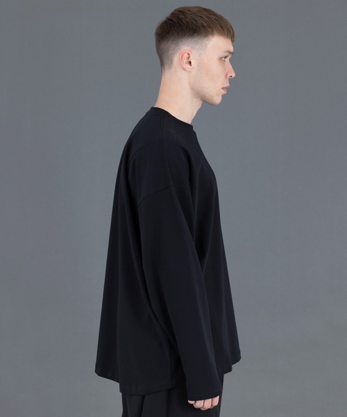 FORTUNA HOMME（フォルトゥナオム）の「FORTUNAHOMME PontiCocoon LongTee（Tシャツ/カットソー・メンズ・ブラック/ホワイト・2/1）」の4枚目の写真