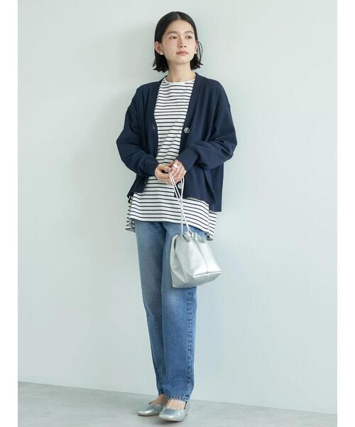 AMERICAN HOLIC（アメリカンホリック）の「Vネックショートカーディガン（カーディガン/ボレロ・レディース・ブルー/グリーン/ネイビー/ライトグレー・M/L）」の18枚目の写真