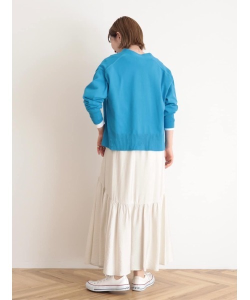 AMERICAN HOLIC（アメリカンホリック）の「Vネックショートカーディガン（カーディガン/ボレロ・レディース・ブルー/グリーン/ネイビー/ライトグレー・M/L）」の7枚目の写真