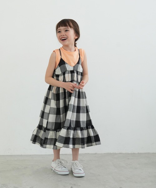 coca（coca）（コカ）の「キッズ レギュラーカラータンクトップ（タンクトップ・キッズ・オレンジ/ライトグリーン/アイボリー・100/110/120/130/140）」の4枚目の写真