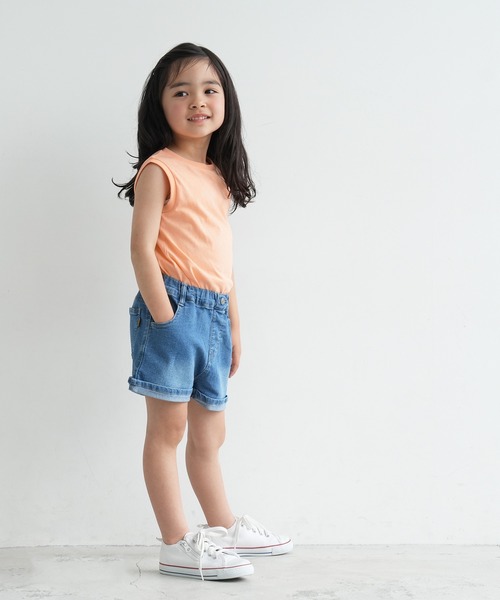 coca（coca）（コカ）の「キッズ レギュラーカラータンクトップ（タンクトップ・キッズ・オレンジ/ライトグリーン/アイボリー・100/110/120/130/140）」の5枚目の写真