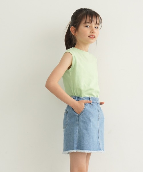 coca（coca）（コカ）の「キッズ レギュラーカラータンクトップ（タンクトップ・キッズ・オレンジ/ライトグリーン/アイボリー・100/110/120/130/140）」の11枚目の写真