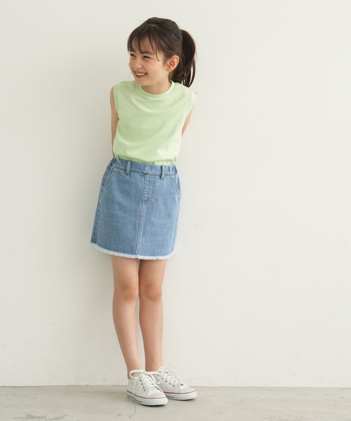 coca（coca）（コカ）の「キッズ レギュラーカラータンクトップ（タンクトップ・キッズ・オレンジ/ライトグリーン/アイボリー・100/110/120/130/140）」の12枚目の写真