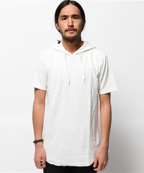 WEGO（ウィゴー）の「WEGO/ロングワッフルフードTシャツ（Tシャツ/カットソー・メンズ・ホワイト/カーキ/ホワイト系その他/ブルー・MEDIUM/LARGE）」の6枚目の写真