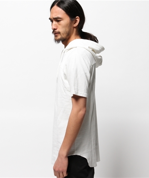 WEGO（ウィゴー）の「WEGO/ロングワッフルフードTシャツ（Tシャツ/カットソー・メンズ・ホワイト/カーキ/ホワイト系その他/ブルー・MEDIUM/LARGE）」の7枚目の写真