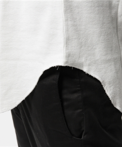 WEGO（ウィゴー）の「WEGO/ロングワッフルフードTシャツ（Tシャツ/カットソー・メンズ・ホワイト/カーキ/ホワイト系その他/ブルー・MEDIUM/LARGE）」の11枚目の写真