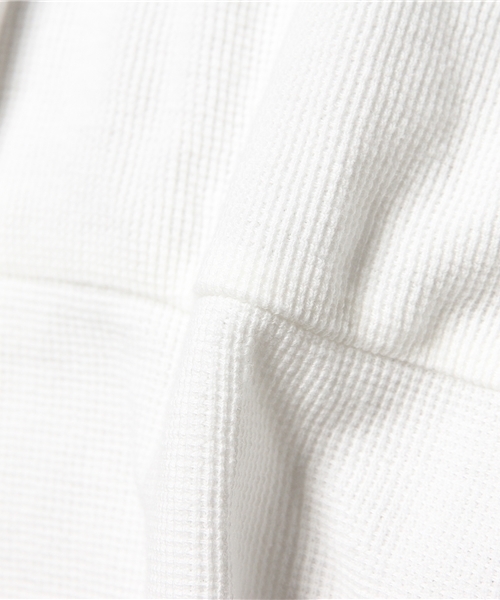 WEGO（ウィゴー）の「WEGO/ロングワッフルフードTシャツ（Tシャツ/カットソー・メンズ・ホワイト/カーキ/ホワイト系その他/ブルー・MEDIUM/LARGE）」の12枚目の写真