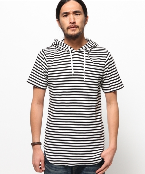 WEGO（ウィゴー）の「WEGO/ロングワッフルフードTシャツ（Tシャツ/カットソー・メンズ・ホワイト/カーキ/ホワイト系その他/ブルー・MEDIUM/LARGE）」の16枚目の写真