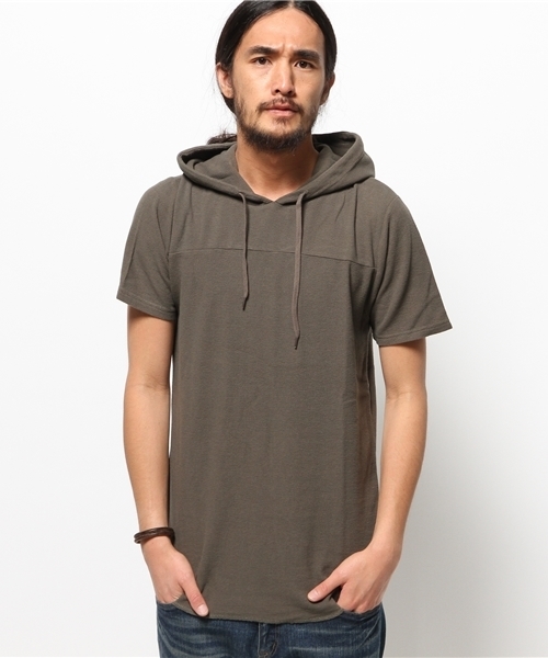 WEGO（ウィゴー）の「WEGO/ロングワッフルフードTシャツ（Tシャツ/カットソー・メンズ・ホワイト/カーキ/ホワイト系その他/ブルー・MEDIUM/LARGE）」の17枚目の写真