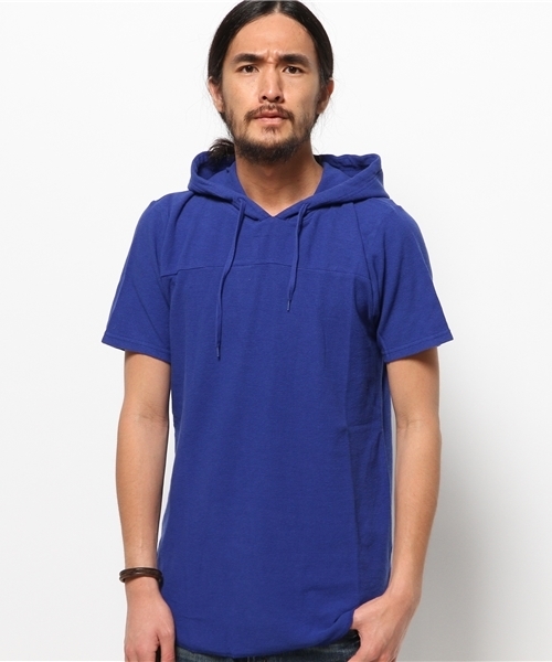 WEGO（ウィゴー）の「WEGO/ロングワッフルフードTシャツ（Tシャツ/カットソー・メンズ・ホワイト/カーキ/ホワイト系その他/ブルー・MEDIUM/LARGE）」の18枚目の写真