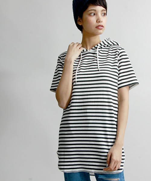 WEGO（ウィゴー）の「WEGO/ロングワッフルフードTシャツ（Tシャツ/カットソー・メンズ・ホワイト/カーキ/ホワイト系その他/ブルー・MEDIUM/LARGE）」の15枚目の写真