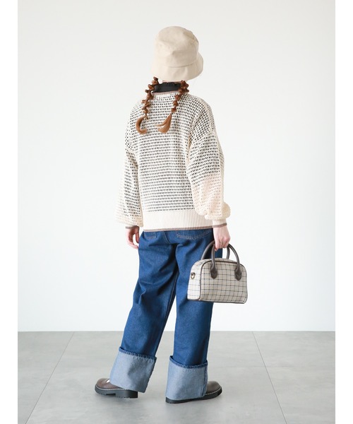 ehka sopo（エヘカソポ）の「◎パイピング透かし編みカーディガン（カーディガン/ボレロ・レディース・ブラック/グリーン/キナリ・ﾌﾘ-）」の21枚目の写真