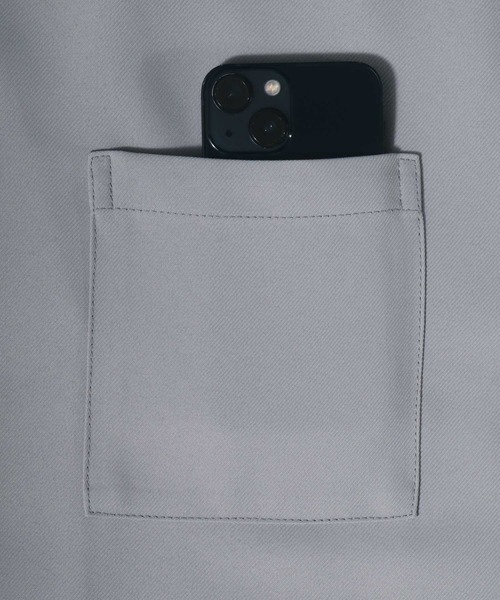ANPAS(アンパス)の「ANPAS Twill Fabric Oversized Drop Shoulder Band Collar Shirt/ANPAS 別注 ツイル オーバーサイズ ドロップショルダー バンドカラーシャツ 半袖シャツ メンズ ワイドシルエット(シャツ/ブラウス・メンズ・ベージュ系その他/ホワイト系その他/ブラック/ホワイト/グレー系その他/ブラック系その他/ベージュ/ライトグレー・L/M)」の12枚目の写真