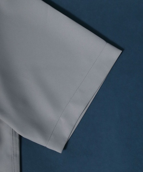 ANPAS(アンパス)の「ANPAS Twill Fabric Oversized Drop Shoulder Band Collar Shirt/ANPAS 別注 ツイル オーバーサイズ ドロップショルダー バンドカラーシャツ 半袖シャツ メンズ ワイドシルエット(シャツ/ブラウス・メンズ・ベージュ系その他/ホワイト系その他/ブラック/ホワイト/グレー系その他/ブラック系その他/ベージュ/ライトグレー・L/M)」の14枚目の写真