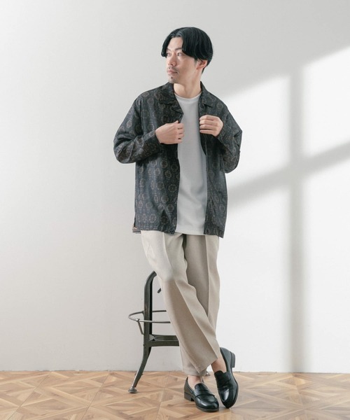 ITEMS URBANRESEARCH（アイテムズ アーバンリサーチ）の「テックリネンEASYケア エフォートレススラックス（スラックス・メンズ・ブラック/ライトベージュ/グリーン・LARGE/MEDIUM）」の11枚目の写真