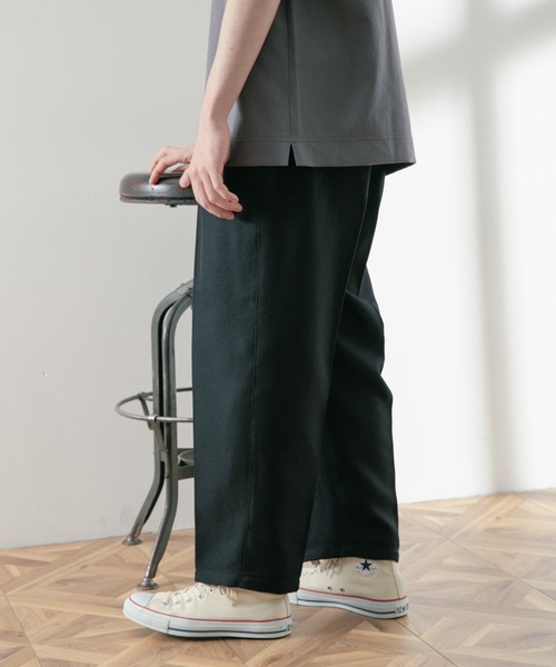 ITEMS URBANRESEARCH（アイテムズ アーバンリサーチ）の「テックリネンEASYケア エフォートレススラックス（スラックス・メンズ・ブラック/ライトベージュ/グリーン・LARGE/MEDIUM）」の18枚目の写真