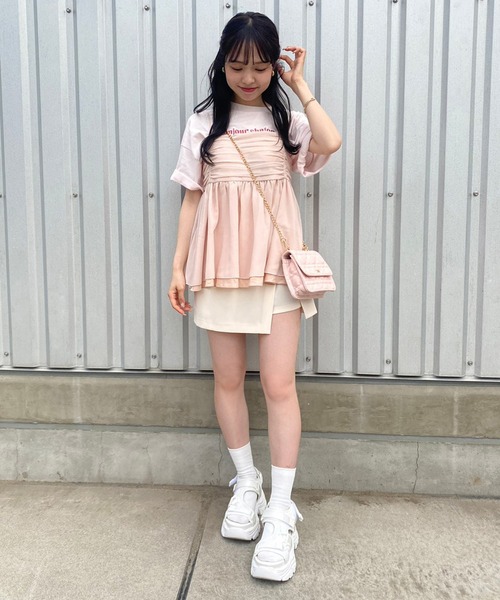 one after another NICE CLAUP（ワンアフターアナザーナイスクラップ）の「ねこプリントBIG Tee（Tシャツ/カットソー・レディース・ピンク系その他/ホワイト/ピンク/ホワイト系その他・FREE）」の15枚目の写真