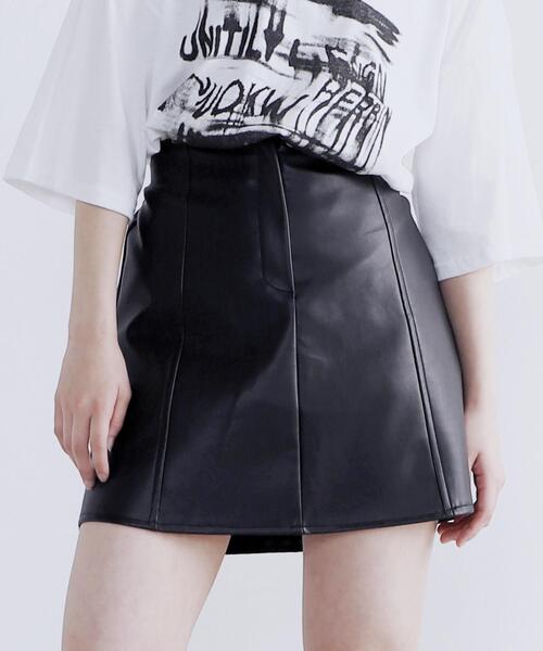 fendi 台形スカート Figments（フィグメンツ）の「合皮台形ミニスカート（スカート