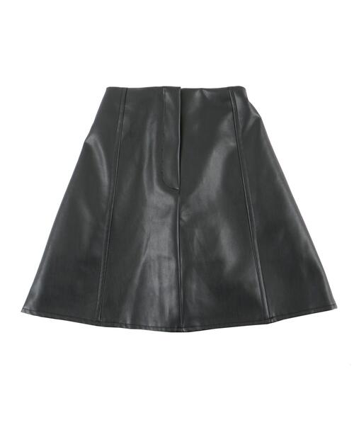 Figments（フィグメンツ）の「合皮台形ミニスカート（スカート・レディース・ブラック・FREE）」の15枚目の写真