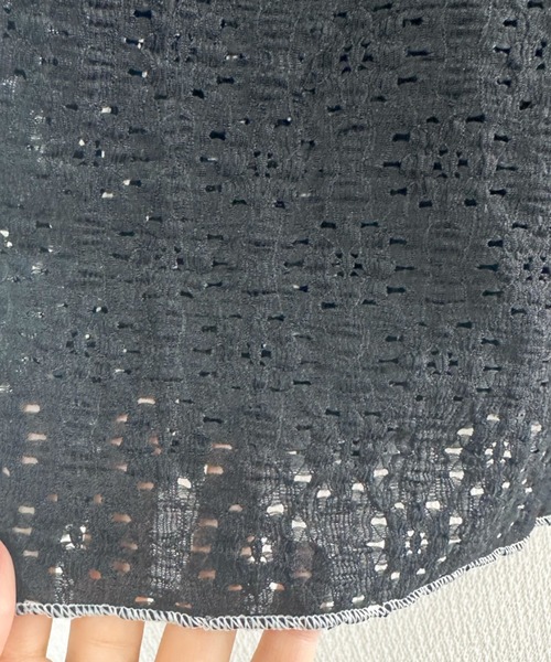 DIAVEL(ディアベル)の「【秋SALE特価中】レースニットトップス/かし半袖花柄ブラウス(シャツ/ブラウス・レディース・ホワイト/ブルー/ブラック/ホワイト系その他/アイボリー・M)」の14枚目の写真