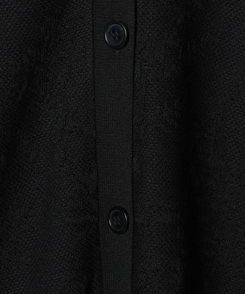 JEANASIS（ジーナシス）の「シアーレースジャガードシャツカーディガン/906113（カーディガン/ボレロ・レディース・ブラック/レッド/ホワイト・FREE）」の10枚目の写真