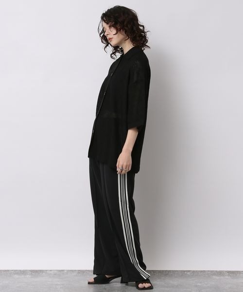 JEANASIS（ジーナシス）の「シアーレースジャガードシャツカーディガン/906113（カーディガン/ボレロ・レディース・ブラック/レッド/ホワイト・FREE）」の18枚目の写真