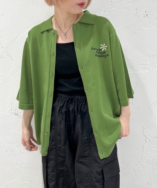 apres jour mignon(アプレジュールミニョン)の「サマーポロニットシャツ【ZOZOTOWN限定アイテム】(ニット/セーター・レディース・アイボリー/グリーン/ネイビー・フリー/X-LARGE)」の10枚目の写真