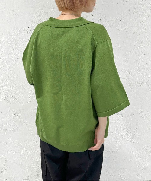 apres jour mignon(アプレジュールミニョン)の「サマーポロニットシャツ【ZOZOTOWN限定アイテム】(ニット/セーター・レディース・アイボリー/グリーン/ネイビー・フリー/X-LARGE)」の13枚目の写真