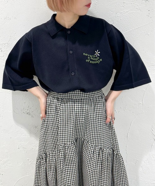 apres jour mignon(アプレジュールミニョン)の「サマーポロニットシャツ【ZOZOTOWN限定アイテム】(ニット/セーター・レディース・アイボリー/グリーン/ネイビー・フリー/X-LARGE)」の16枚目の写真