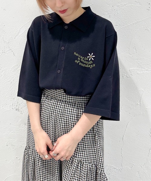 apres jour mignon(アプレジュールミニョン)の「サマーポロニットシャツ【ZOZOTOWN限定アイテム】(ニット/セーター・レディース・アイボリー/グリーン/ネイビー・フリー/X-LARGE)」の17枚目の写真