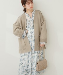natural couture | フラワージャガードプチハイパイピングワンピース(ワンピース)